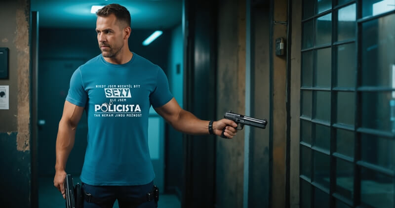 Pánské tričko sexy policista